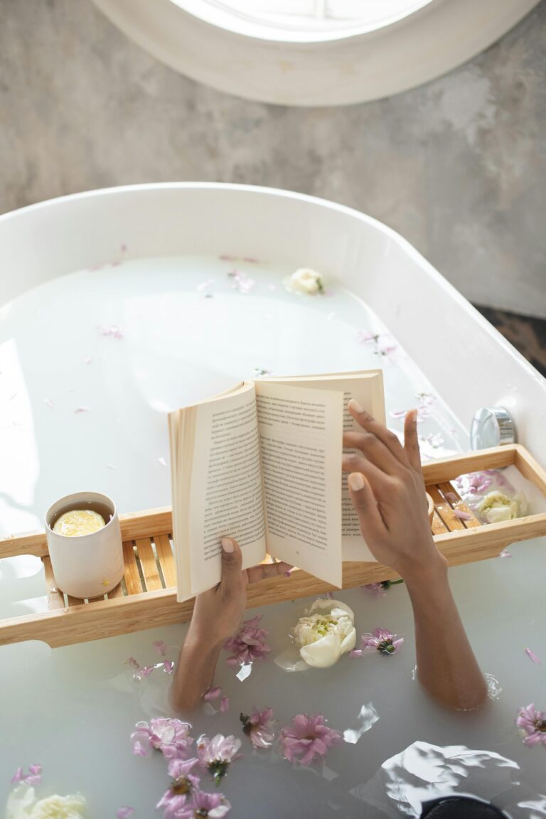 Entspannen in der heißen Wanne